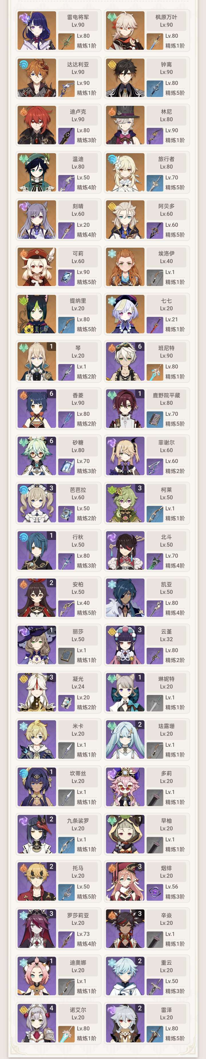 YSKM33719原神账号详情图5 YSKM33719原神账号详情图5