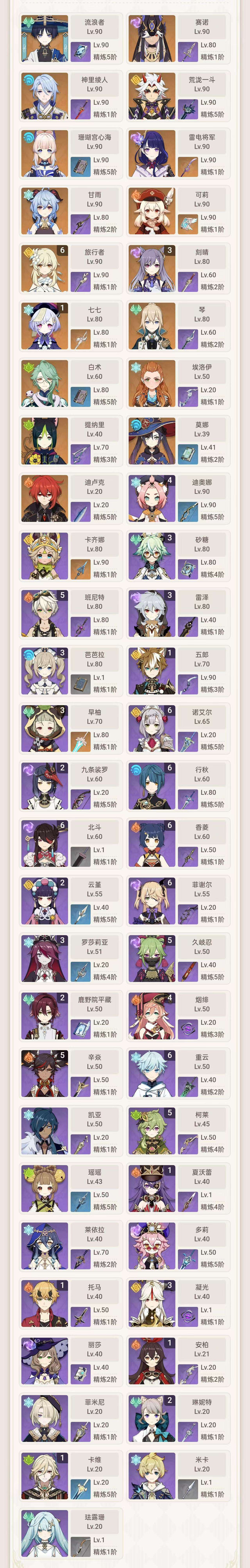 YSKM33759原神账号详情图7 YSKM33759原神账号详情图7