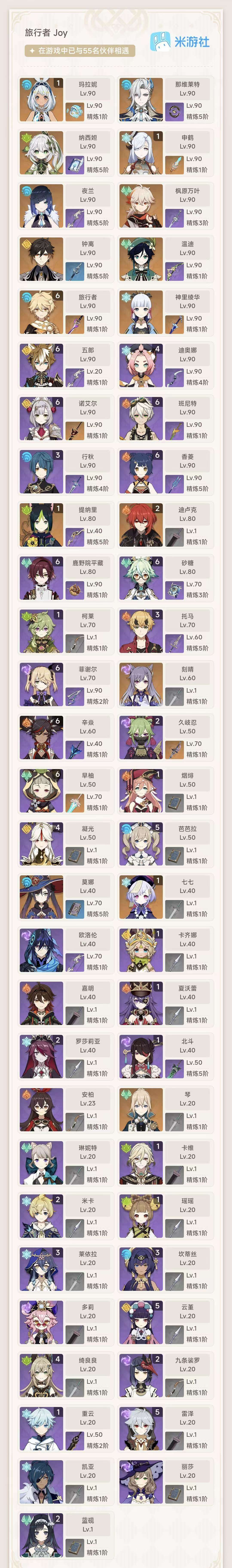 YSKM33456原神账号详情图8 YSKM33456原神账号详情图8