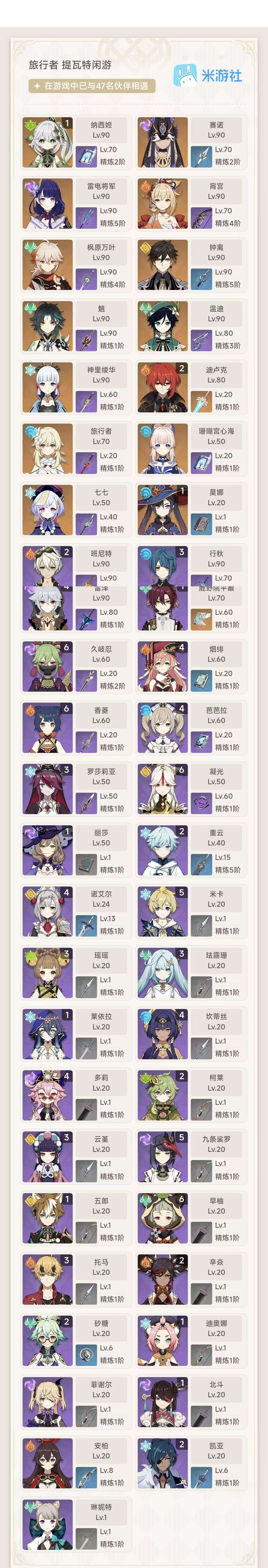 YSKM33941原神账号详情图7 YSKM33941原神账号详情图7