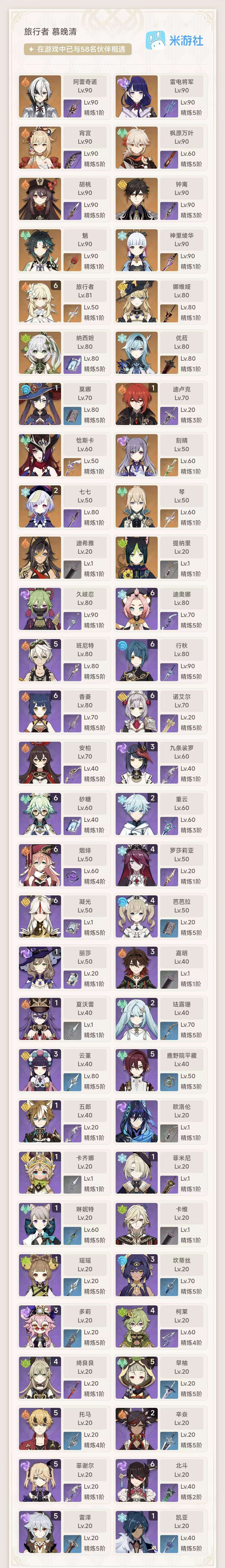 YSKM34125原神账号详情图7 YSKM34125原神账号详情图7